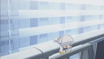 animated animated_gif blue_hair calico_(pattern) calico_cat cat crossover green_eyes habit hat ikamusume index_(toaru_majutsu_no_index) ink lowres nun robe shinryaku!_ikamusume sphinx_(toaru_majutsu_no_index) toaru_majutsu_no_index
