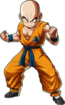 1boy bald bald_male black_eyes dragon_ball dragon_ball_fighterz highres kuririn looking_at_viewer muscular muscular_male serious solo tagme