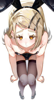 1girl absurdres artist_request breasts cleavage gakuen_idolmaster highres idolmaster non-web_source playboy_bunny shinosawa_hiro source_request