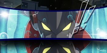 ! !! 1boy artist_name bilingual_commentary billy_kid commentary english_commentary game_screenshot_background highres humanoid_robot kurimako looking_at_viewer male_focus mixed-language_commentary persona persona_3 persona_3_reload persona_eyes reflection robot screenshot_background solo yellow_eyes zenless_zone_zero