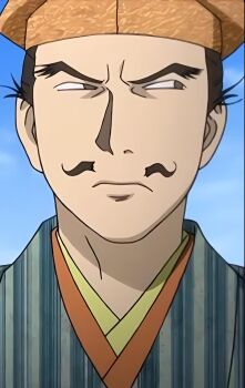 brown_eyes brown_hair eyebrows_visible_through furuta_sasuke hyouge_mono large_ears sky