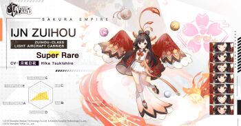 &gt;_&lt; 1girl :d arms_up azur_lane ball blush brown_eyes brown_hair commentary copyright_name crying crying_with_eyes_open english_commentary english_text multiple_expressions frown hair_over_one_eye happy highres japanese_clothes kimono namyo o_o official_art open_mouth pout promotional_art red_kimono sailor_collar sakura_empire_(emblem) school_uniform serafuku smile solo standing standing_on_one_leg tears teeth temari_ball upper_teeth_only very_long_sleeves white_serafuku wide_sleeves zuihou_(azur_lane)