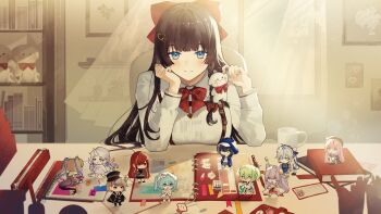 absurdres ahoge airi_kanna akane_lize animal_ears animal_hat aokumo_rin apron arahashi_tabi asymmetrical_legwear ayatsuno_yuni bare_shoulders belda34 binder black_coat black_hair black_hat blonde_streaks blue_apron blue_eyes blue_hair blue_jacket blue_streaks blush book bookshelf bow braid breasts broom brown_hair cat_ears cat_girl checklist chest_harness chibi cloud_hair_ornament coat colored_eyelashes cone_hair_bun cross-shaped_pupils cup desk dragon_girl dragon_horns dragon_tail dress eastern_dragon_tail elbow_rest elbows_on_table extra_ears facing_away feathered_wings folder fox_girl fox_tail gangzi_(vtuber) goggles goggles_on_head green_eyes green_hair grey_eyes grey_hair haedungi_(shirayuki_hina) hair_between_eyes hair_bow hair_bun hair_ornament hair_rings hairclip hanako_nana harness hat hat_ornament head_rest heart heart_hair_ornament heart_o-ring heterochromia highres holding holding_broom holding_stuffed_toy hood hooded_jacket horns iridescent jacket kosode large_breasts long_hair long_sleeves looking_at_viewer maid_headdress mini_person minigirl mole mole_on_cheek mole_under_eye mug multicolored_eyes multicolored_hair multicolored_tail multiple_girls neneko_mashiro notebook o-ring open_mouth painting_(object) parted_bangs pencil_case picture_frame pink_hair plant pom_pom_(clothes) pom_pom_hair_ornament potted_plant purple_eyes purple_hair purple_tail rabbit_hat red_bow red_eyes red_hair red_streaks second-party_source shirayuki_hina shirt short_hair single_braid single_horn single_sock single_thighhigh skirt smile socks spiral_notebook standing stellive sticker sticky_note streaked_hair stuffed_animal stuffed_toy symbol-shaped_pupils tail tenko_shibuki thick_eyelashes thigh_strap thighhighs twin_braids twintails two-tone_eyes uneven_legwear unicorn_girl unicorn_horn very_long_hair virtual_youtuber white_hair white_shirt white_skirt wings yellow_eyes yuzuha_riko