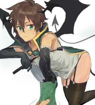 cosplay demon_girl highres kono_subarashii_sekai_ni_shukufuku_wo! male_focus male_prostitution money prostitution satou_kazuma tagme xiangsi_de_nan_niang_4439