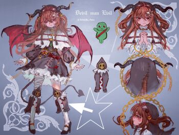 1girl absurdres bandaged_leg bandages black_dress black_horns black_nails black_shoes black_tail black_veil brown_hair chain closed_mouth commentary demon_girl demon_horns demon_tail demon_wings dress english_commentary evil_neuro-sama fang full_body hair_between_eyes hair_ornament hairband high_heels highres horns long_hair long_sleeves looking_at_viewer multiple_views nail_polish neuro-sama own_hands_clasped own_hands_together profile red_eyes red_wings shoes skin_fang socks standing star_(symbol) star_hair_ornament tail two_side_up vedal987 vedal_ai veil virtual_youtuber white_socks wings yngxx1895996