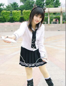 Rule 34 | animal ears, cat ears, controller, cosplay, cosplay photo, crossdressing, game controller, kiyoshi sakurazuka, off-topic, photo (medium), solo, trap, wii remote