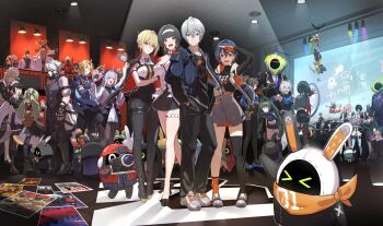 Rule 34 | 6+boys, 6+girls, absurdres, alexandrina sebastiane, anby demara, animal ears, anton ivanov, asaba harumasa, astra yao, bangboo (zenless zone zero), belle (zenless zone zero), ben bigger, billy kid, black hair, black jacket, blonde hair, blue hair, blue skin, blunt bangs, brown hair, burnice white, caesar king (zenless zone zero), cat boy, cat girl, closed mouth, colored skin, earrings, ellen joe, eous (zenless zone zero), ethereal (zenless zone zero), evelyn chevalier, fox ears, fox girl, full body, grace howard, green eyes, green hair, grey hair, hair between eyes, highres, hoshimi miyabi, hugo vlad, jacket, jane doe (zenless zone zero), jewelry, ju fufu, koleda belobog, lighter (zenless zone zero), long hair, looking at viewer, luciana de montefio, mouse girl, multiple boys, multiple girls, nekomiya mana, nicole demara, oni, open mouth, pan yinhu, pink hair, piper wheel, ponytail, pulchra fellini, purple hair, qingyi (zenless zone zero), red eyes, seth lowell, short hair, sidelocks, sitting, smile, soldier 11 (zenless zone zero), soukaku (zenless zone zero), standing, sunglasses, trigger (zenless zone zero), tsukishiro yanagi, vivian banshee, von lycaon, white hair, wise (zenless zone zero), yixuan (zenless zone zero), yoruta (yossy puyo holo), zenless zone zero, zhu yuan