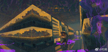 1girl ambiguous_purple_liquid arcade black_hair black_pants black_tank_top brown_hair chinese_commentary choker coat commentary_request commission crazy door full_body gashapon gradient_hair head_tilt high-waist_skirt highres hood hood_down hooded_coat indoors industrial_pipe kneeling light_particles long_sleeves medium_hair multicolored_hair open_clothes open_coat open_mouth original oversized_object own_hands_together pants pill red_choker red_eyes reflective_floor rottencrow sample_watermark single_hair_intake skirt sleeves_past_wrists smile solo tank_top tentacles tile_floor tiles two-tone_hair vending_machine watermark weibo_watermark wide_shot