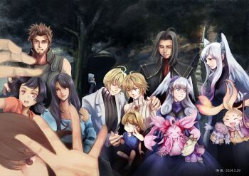 6+boys 6+girls aged_down aged_up alvis_(xenoblade) beard black_hair blonde_hair brown_hair dunban_(xenoblade) facial_hair family father_and_daughter father_and_son fiora_(xenoblade) grey_hair group_picture highres husband_and_wife juju_(xenoblade) kino_(xenoblade) melia_antiqua mother_and_daughter mother_and_son multiple_boys multiple_girls nene_(xenoblade) nikol_(xenoblade) nopon panacea_(xenoblade) reyn_(xenoblade) riki_(xenoblade) riku_(xenoblade) sharla_(xenoblade) shulk_(xenoblade) sitting smile tree tyrea_(xenoblade) xenoblade_chronicles:_future_connected xenoblade_chronicles_(series) xenoblade_chronicles_1 xenoblade_chronicles_3 xenoblade_chronicles_3:_future_redeemed yuuka_ballad