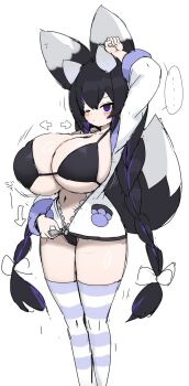 animal_ears breasts fox_ears fox_girl fox_tail huge_breasts mamuru original solo tail