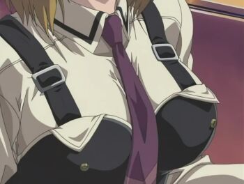 00s 1girl 2002 2girls animated bible_black bible_black_gaiden black_thighhighs blonde_hair blue_eyes blush bouncing_breasts bra bra_lift bra_pulled_up breasts classroom closed_eyes clothes_lift clothes_pull cloud cloudy_sky covering_breasts covering_privates crossed_arms desk drill_hair drill_ponytail english_text female_focus forced grabbing_another's_breast groping groping_breast head_grab kiss kitami_reika kozono_nami large_breasts leg_grab legs multiple_girls necktie nipple_stimulation nipples open_clothes opening_another's_clothes pinching_nipple ponytail purple_hair red_skirt red_sky removing_bowtie removing_necktie resistance saliva saliva_trail school school_uniform shirt shirts short_hair sitting skirt sky sound squeezing_nipple sunset suspenders sweat tagme thighhighs underwear undressing unworn_bra video white_bra white_shirt window yuri