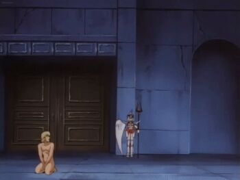 1boy 1girl amazon amazon_warrior animated animated_gif armpit_crease armpits blonde_hair breasts brown_hair completely_nude dark-skinned_female dark_skin giant giantess green_eyes hetero huge_breasts large_breasts long_hair lunatic_night missionary muscular muscular_female navel nipples nude ponytail presenting_pussy sex short_hair size_difference toned toned_male vaginal