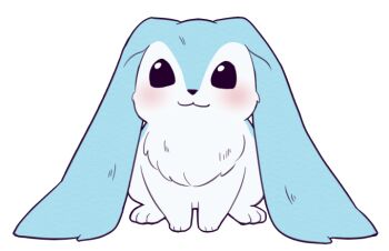 1other all_fours animal animal_ears black_eyes blush chibikemo furry kenma-kun koushinism krsw40298 rabbit rabbit_ears snout white_fur