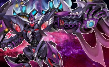 absurdres cowboy_shot duel_monster extra_eyes highres humanoid_robot mecha robot solo space super_starslayer_ty-phon_-_star_crisis xzon_(chai_z) yu-gi-oh!