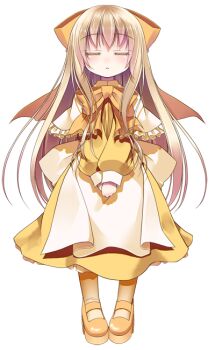 Rule 34 | 1girl, apron, blonde hair, capelet, closed eyes, closed mouth, commentary request, crote, doll, dress, facing viewer, full body, hair ribbon, large variant set, long sidelocks, long sleeves, neck ribbon, orange ribbon, pantyhose, puffy long sleeves, puffy sleeves, ribbon, shanghai doll, shoes, sidelocks, simple background, socks, solo, tachi-e, touhou, transparent background, variant set, white capelet, yellow dress, yellow shoes, yellow socks