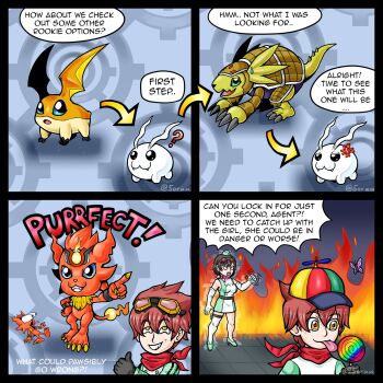 Rule 34 | armadimon, coronamon, digimon, digimon story: time stranger, highres, patamon, tagme, tokomon, yuuki dan, yuuki kanan