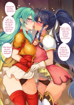 eirika_(fire_emblem) fire_emblem fire_emblem:_the_sacred_stones fire_emblem_heroes kiss lipstick_mark nintendo panties revolverwing tagme tana_(fire_emblem) underwear yuri