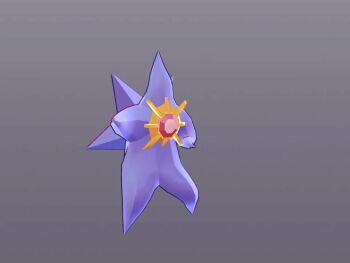 1other 3d animated artist_request dancing full_body gen_1_pokemon indoors mega_pokemon mega_starmie nintendo no_humans pokemon pokemon_(creature) pokemon_focus simple_background standing star_(symbol) starmie tagme video