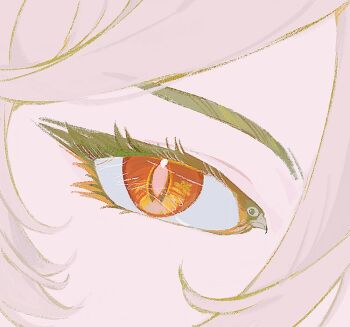 1boy animal bird blonde_hair close-up eye_focus eyelashes genshin_impact kaveh_(genshin_impact) male_focus milkforlunch parted_bangs red_eyes solo