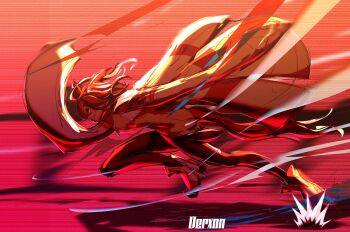 1girl agnes_tachyon_(tach-nology)_(umamusume) agnes_tachyon_(umamusume) ahoge animal_ears ankle_boots artist_name black_pantyhose boots brown_hair brown_tail commentary derxon2 english_commentary from_side hair_between_eyes high_heel_boots high_heels highres horse_ears horse_girl horse_tail lab_coat medium_hair messy_hair motion_lines pantyhose red_background red_eyes running sleeves_past_fingers sleeves_past_wrists smile solo speed_lines sweater tail test_tube umamusume umamusume:_beginning_of_a_new_era white_boots wide_sleeves yellow_sweater