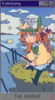 Rule 34 | 1girl, absurdres, animal ears, blue eyes, blue sailor collar, blue skirt, blush, bow, bowtie, brown hair, bug, butterfly, card (medium), cardigan, cat ears, cat tail, green bow, green bowtie, green hat, hat, highres, indie virtual youtuber, insect, long hair, meme, microsoft windows, neuro-sama, non-web source, open mouth, pasharuu, pleated skirt, sailor collar, skirt, solo, tail, tarot, tarot (medium), the hermit (tarot), tin (container), two side up, virtual youtuber, windows 95, windows classic, women want me fish fear me (meme), yellow butterfly, yellow cardigan