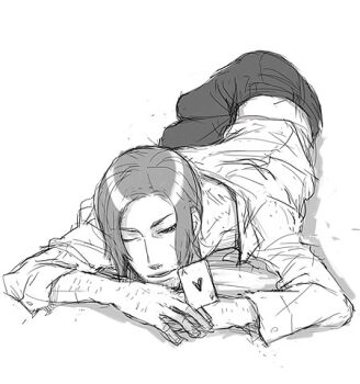 bantrain card facial_hair gambit lowres male_focus marvel monochrome simple_background sketch stubble togatsuko x-men