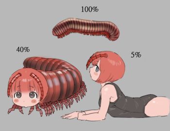 antennae arthropod_girl bug centipede centipede_girl furry_scale one-piece_swimsuit original personification qopqop swimsuit