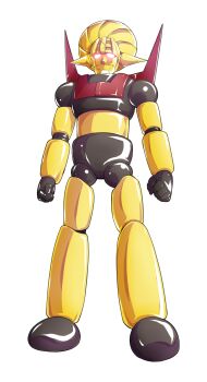 Rule 34 | alphes (style), clenched hands, closed mouth, dairi, full body, glowing, glowing eyes, highres, hisou tensoku, large variant set, legs apart, looking at viewer, mecha, no humans, parody, robot, solo, spikes, standing, style parody, tachi-e, touhou, touhou hisoutensoku, transparent background, variant set, wings