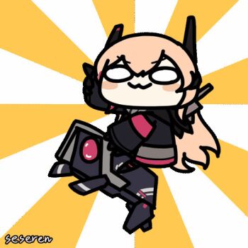 Rule 34 | 1girl, animated, animated gif, dinergate (girls' frontline), girls' frontline, lowres, m4 sopmod ii jr, napoleon crossing the alps, seseren