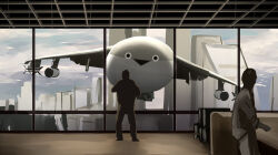 Rule 34 | 9/11, aircraft, airplane, black mouth, building, commentary request, day, indoors, objectification, onibi (foxhound4185), original, people, sacabambaspis, standing, triangle mouth, world trade center