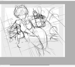 1girl animal animal_ears animated arm_support belt breast_pocket breasts can cat cat_ear_smartphone_case cat_ears cat_girl cellphone collared_shirt crazy_raccoon crazy_straw cup disposable_cup dress_shirt drink drinking_straw explosive eyewear_on_head fingerless_gloves fish gloves grand_theft_auto grand_theft_auto_v grenade grenade_pin grenade_pin_in_mouth gun hair_between_eyes headphones headphones_around_neck headset heart heart_straw heart_tail helmet holding holding_cup holding_drink holding_grenade holding_unworn_helmet id_card large_breasts leaf leopard lineart looking_at_viewer making-of microphone missile monochrome mouse_(animal) necktie online_character_(gta_v) pants pet_food phone plant pocket purple_eyes sai_(saiqun_31) selly55 shirt shoes short_hair simple_background sitting skateboard sketch smartphone smartphone_case smile solo stuffed_animal stuffed_toy sunglasses tabby_cat tail thigh_belt thigh_strap tinted_eyewear toy_mouse unworn_headwear unworn_helmet unworn_shoes video weapon weapon_request white_background