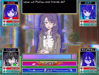 Rule 34 | 1other, 25-ji nightcord de. (project sekai), 4girls, akiyama mizuki, asahina mafuyu, asahina mafuyu's mother, black eyes, black hair, bright pupils, closed mouth, collarbone, dialogue box, double-parted bangs, hair between eyes, highres, jewelry, long hair, long sleeves, multiple girls, omocat (style), omori, open mouth, parted lips, project sekai, purple eyes, purple hair, ring, shinonome ena, side ponytail, smile, white eyes, white pupils, yoisaki kanade, zqin1435