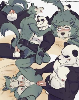 2boys abs ahegao anal anilingus anus ass autofellatio bara barefoot beastars biceps blush commentary completely_nude english_commentary erection facial_scar fellatio furrowed_brow furry furry_male gouhin legoshi looking_at_another looking_to_the_side looking_up male_focus male_penetrated masturbation multiple_boys multiple_views muscular muscular_male navel nipples nude open_mouth oral patreon_username pawpads pectorals penis scar scar_across_eye scar_across_eyebrow scar_on_cheek scar_on_face sex smile testicles toned toned_male yaoi zinny_(vhkansfweer)