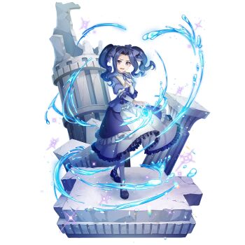 1girl :d artist_request black_boots blue_ribbon boots child dress eyelashes forehead frilled_dress frills full_body game_cg hair_intakes hair_ribbon hand_on_own_chest hand_up hydrokinesis light_particles looking_at_viewer marble_(stone) marble_pillar melty_q_melromarc neck_ribbon official_art open_mouth pantyhose purple_dress purple_eyes purple_hair purple_ribbon ribbon simple_background smile solo sparkle standing tate_no_yuusha_no_nariagari tate_no_yuusha_no_nariagari_rerise transparent_background turtleneck turtleneck_dress two-tone_dress v-shaped_eyebrows water white_dress white_pantyhose