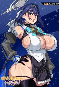 1girl ass blannis breasts cleavage clothing_cutout hip_vent hololive hololive_english huge_ass large_breasts ouro_kronii sideboob tagme thick_thighs thighs underboob virtual_youtuber wide_hips