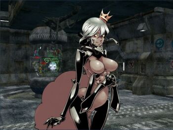 arthropod_girl arthropod_limbs bug censored chitin compound_eyes crown extra_arms mon-musu_quest! monster_girl queen queen_ant_(mon-musu_quest!)