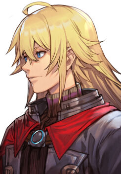 1boy blonde_hair blue_eyes closed_mouth hungry_clicker long_hair looking_ahead male_focus shulk_(xenoblade) simple_background solo upper_body white_background xenoblade_chronicles_(series) xenoblade_chronicles_3 xenoblade_chronicles_3:_future_redeemed