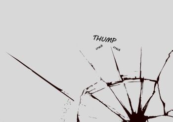 commentary cracked_screen densetsu.exe english_commentary fourth_wall grey_background highres mint_fantome no_humans simple_background syxh