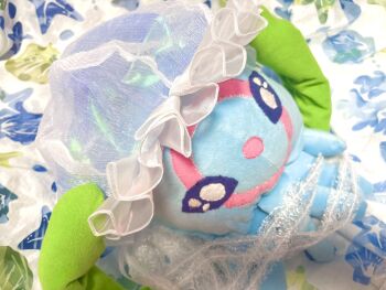 black_eyes circle digimon hat jellyfish jellymon real_life stuffed_toy tentacles