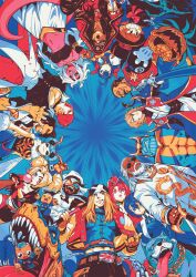 6+boys 6+girls ahoge android_21 antennae arthropod_girl axl_low bandana baseball_bat bee_girl black_hair black_sclera blazblue blonde_hair blue_eyes blue_hair blue_shirt bracelet breasts character_request chinese_clothes choker ciel_(tsukihime) clayfighter colored_sclera colored_skin commentary copyright_request crop_top cross cross_necklace crossover darkstalkers dc_comics donut dragon_ball dragon_ball_fighterz dress earrings english_commentary extra_eyes eye_socket fatal_fury fingerless_gloves food futaba_hotaru garou:_mark_of_the_wolves george_the_bomb gloves grin guilty_gear hair_over_one_eye hair_ribbon harley_quinn hat head_wings highres holding injustice:_gods_among_us insect_girl insect_wings jacket jewelry justice_league kisaragi_jin leotard leroy_smith lipstick long_hair long_sleeves looking_at_viewer low_twintails maddestmao majin_android_21 makeup marvel marvel_super_heroes mechanical_arms mega_man_(series) mega_man_legends_(series) melty_blood military military_uniform monster_girl multicolored_hair multiple_boys multiple_crossover multiple_girls muscular navel necklace nun one_eye_closed open_mouth orange_hair pants pantyhose peacock_(skullgirls) pink_skin plaid_clothes pointy_ears ponytail puffy_sleeves purple_hair q-bee red_eyes red_hair ribbon servbot_(mega_man) sharp_teeth shirt short_hair shorts skullgirls smile solo suicide_squad sword tail teeth tekken thanos the_king_of_fighters tongue tongue_out top_hat tsukihime twintails under_night_in-birth weapon white_hair wings yagami_iori yuzuriha_(under_night_in-birth)