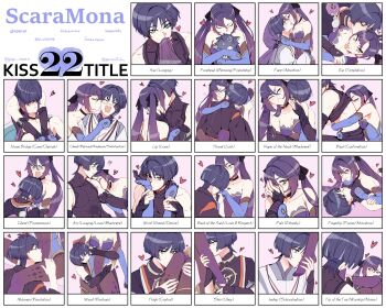 !? &gt;_&lt; 1boy 1girl absurdres animal animalization arm_at_side armor averting_eyes bare_shoulders behind_another between_breasts black_bodysuit black_bow black_bridal_gauntlets black_cat black_choker black_collar black_gloves black_hair black_kimono black_sash black_shorts black_sleeves blue_sleeves blunt_bangs blunt_ends blush bodystocking bodysuit bow boy_on_top breast_press breasts bridal_gauntlets bright_pupils brown_pantyhose cat character_name choker cleavage closed_eyes clothes_lift collar contrapposto couple covered_collarbone covered_navel covering_another&#039;s_mouth curled_fingers detached_sleeves earrings elbow_gloves english_text eye_contact eyeliner eyeshadow face-to-face face_between_breasts facing_another facing_down facing_viewer finger_to_mouth foreplay frown gem genshin_impact genshinribu girl_on_top gloves gold_earrings gold_ring gold_shoes gold_trim gradient_pantyhose grey_eyes grey_hair grey_sleeves gulping hair_between_eyes hair_bow half-closed_eyes hand_on_another&#039;s_arm hand_on_another&#039;s_back hand_on_another&#039;s_face hand_on_another&#039;s_hip hand_on_another&#039;s_neck hand_on_another&#039;s_thigh hand_on_another&#039;s_waist hand_up hands_on_another&#039;s_shoulders head_between_breasts head_between_thighs head_tilt headpat heart heavy_breathing hetero high_heels highleg highleg_leotard highres holding holding_animal holding_another&#039;s_foot holding_another&#039;s_thighs holding_another&#039;s_wrist holding_another&#039;s_wrists holding_cat hug hug_from_behind japanese_armor japanese_clothes jewelry juban kariginu kimono kiss kiss_chart kiss_from_behind kissing_animal kissing_arm kissing_back kissing_cheek kissing_ear kissing_foot kissing_hair kissing_hand kissing_leg kissing_neck kissing_stomach kissing_thigh kote kurokote kuronushi_(genshin_impact) layered_sleeves leaning_forward leaning_to_the_side leg_lock legs_together legs_up leotard long_hair looking_at_another looking_at_viewer makeup mandarin_collar medium_breasts middle_ring mona_(genshin_impact) multicolored_hair multiple_drawing_challenge multiple_pov neck_ring on_ground open_mouth pantyhose parted_bangs pom_pom_(clothes) ponytail_holder pov purple_bag purple_hair purple_leotard purple_pantyhose purple_rope purple_veil red_eyeliner red_eyeshadow red_gemstone red_kimono red_sleeves rope sanpaku sash scaramouche_(cat)_(genshin_impact) scaramouche_(genshin_impact) scaramouche_(kabukimono)_(genshin_impact) see-through_clothes see-through_veil shimenawa shirt_lift shoes shorts shoulder_blades sidelocks sideways_mouth sitting_between_lap standing_leg_lock star_(symbol) star_choker star_print strapless strapless_leotard streaked_hair string surprised teeth thighlet three-quarter_sleeves toned toned_male twintails twitter_username unworn_shoes upper_teeth_only v-shaped_eyebrows veil wanderer_(genshin_impact) white_kimono white_pupils white_rope white_sleeves wide-eyed wide_sleeves wispy_bangs yukadon