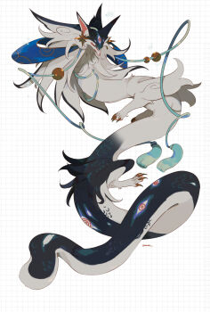 Rule 34 | animal ears, animal focus, claws, creature, dragon, fantasy, feathers, full body, grid background, highres, kel-del, monster, original, reference sheet, solo, tail, whiskers, white background