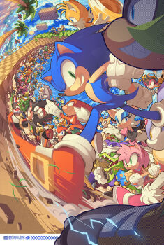 6+boys 6+girls amy_rose angel_chao ariem_(sonic) barry_the_quokka belle_the_tinkerer big_the_cat blaze_the_cat blue_sky chao_(sonic) chaos_(sonic) character_request charmy_bee chip_(sonic) cosmo_(sonic) cream_the_rabbit dark_chao devil_chao e-123_omega edwin_huang espio_the_chameleon everyone flicky_(character) flying froggy_(sonic) gloves green_hill_zone hero_chao honey_the_cat jewel_the_beetle knuckles_the_echidna lanolin_the_sheep marine_the_raccoon mighty_the_armadillo motion_blur multiple_boys multiple_girls omochao palm_tree ray_the_flying_squirrel robot rouge_the_bat running sage_(sonic) sally_acorn shade_the_echidna shadow_the_hedgehog silver_the_hedgehog sky smile sonic_(series) sonic_adventure sonic_adventure_2 sonic_boom_(series) sonic_chronicles:_the_dark_brotherhood sonic_dream_team sonic_frontiers sonic_rush sonic_rush_adventure sonic_the_fighters sonic_the_hedgehog sonic_the_hedgehog_(classic) sonic_the_hedgehog_(idw) sonic_the_hedgehog_(satam) sonic_unleashed sonic_x sticks_the_badger surge_the_tenrec tails_(sonic) tangle_the_lemur the_murder_of_sonic_the_hedgehog tikal_the_echidna tree trip_the_sungazer vector_the_crocodile wave_the_swallow whisper_the_wolf white_gloves wisp_(sonic)
