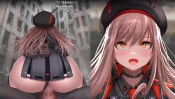 animated anus arm_pouch ass bandolier belt belt_pouch beret black_choker black_gloves black_jacket black_shirt black_thighhighs blush breasts censored choker clothed_sex collared_shirt commander_(nikke) consome_(consome_kitchen) cropped_jacket cross-section girl_on_top gloves goddess_of_victory:_nikke hair_between_eyes hat jacket large_breasts light_brown_hair live2d long_hair mosaic_censoring necktie nipples orange_eyes penis pouch rapi_(nikke) red_gloves red_jacket red_necktie shirt sound tagme thighhighs two-sided_fabric two-sided_jacket two-tone_gloves vaginal video