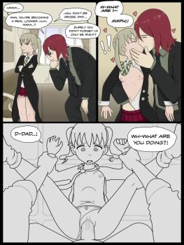 1boy 1girl age_difference animated bouncing_breasts breasts clothing_aside coat father_and_child father_and_daughter grabbing_another's_arm highres incest jacket kiss loli lying maka_albarn medium_hair moaning navel necktie nipples on_back open_clothes panties panties_aside pants parent_and_child penis pussy pussy_juice rape red_hair sex shirt skirt small_breasts socks soul_eater sound spirit_albarn spread_legs stomach stomach_bulge tagme twintails uncensored underwear vaginal video xerodark30