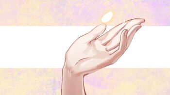 1girl chinese_commentary commentary_request elysia_(honkai_impact) hand_focus highres honkai_(series) honkai_impact_3rd pink_nails procreate_(medium) seawave02974 solo two-tone_background