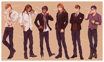 Rule 34 | 6+boys, absurdres, aladdin (disney), aladdin (movie), avengers (series), beauty and the beast (disney), black hair, brown eyes, brown hair, bruce banner, crossover, dark-skinned male, dark skin, hercules (1997 movie), hercules (disney), highres, long hair, looking at viewer, marvel, mizala, multiple boys, phillip (disney), prince adam (disney), shirt, short hair, sleeping beauty (disney), smile, tarzan (disney character), tarzan (disney movie)