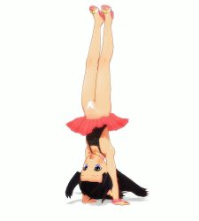 1girl 3d animated artist_request earlette_(icemega5) female_focus flat_chest full_body headstand icemega5 loli panties simple_background solo tagme thighs thong top-down_bottom-up underwear upside-down upskirt video