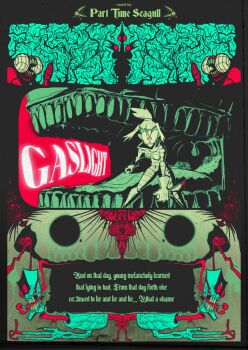 adam's_apple angel_mother artist_request bandaged_arm bandaged_chest bandaged_leg bandaged_torso bandaged_waist bandages bird black_border black_eyes blood body_horror bone border breadhead breasts bug character_name closed_mouth colored_sclera colored_teeth commentary covered_navel curtained_hair english_commentary english_text extra_teeth eyelashes fewer_digits fingernails glitch_productions gloves green_teeth green_theme hair_intakes hair_tie half_updo highres holding holding_knife knife litterbug_(the_gaslight_district) long_fingernails looking_at_viewer medium_breasts melancholy_hill mummy_costume narrow_waist official_art open_mouth ponytail red_eyes red_sclera rotling_(the_gaslight_district) second-party_source short_ponytail skinny spine the_gaslight_district tongue turtleneck undead uvula very_big_eyes