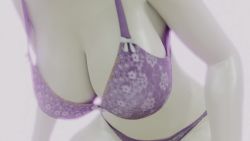 1girl 3d animated ass ass_shake bouncing_breasts bra breasts cleavage highres hyuuga_hinata large_breasts naruto_(classic) naruto_(series) panties purple_bra purple_eyes purple_panties short_hair solo tagme underwear video